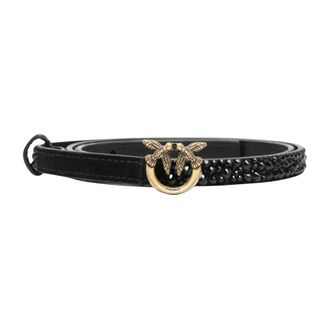 Pinko Cintura in Pelle Borchiata - - Accessories - Donna - Nero - M