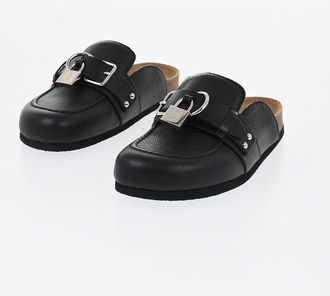J.W.Anderson Hammered Leather Mules LOCK with Front Buckle size 35