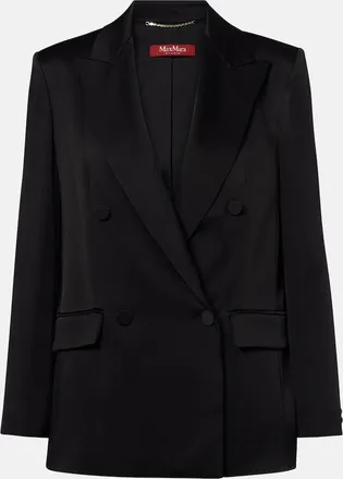 Max Mara Arca double-breasted satin blazer