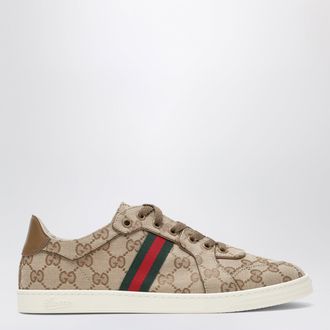 Gucci Sneaker Stretch in tela GG beige sabbia