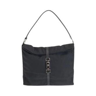 Gucci Pre-owned Shoulder Bags, female, Black, Size: ONE SIZE Pre-owned Jackie Nylon Shoulder Bag Black