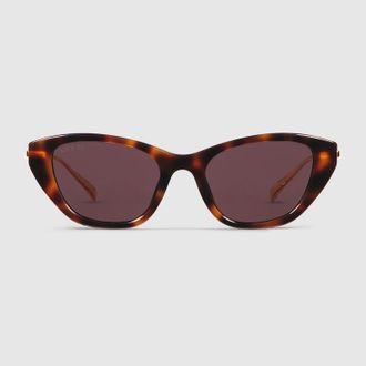 Gucci Cat Eye Frame Sunglasses, Brown
