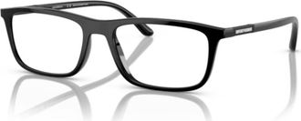 Emporio Armani 0ea4160 Rectangular Eyeglasses with Glossy Black Frame