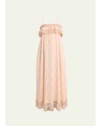 Chlo&eacute; Organic Silk Ornemental Jacquard Dress