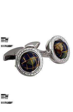 Tateossian Globe Cuff Links in Navy at Nordstrom