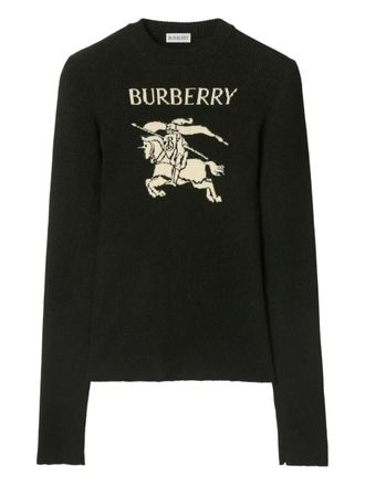 Burberry Maglione EKD in lana e seta - Nero