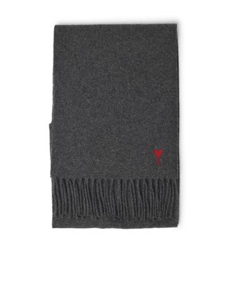 Ami Black Wool Scarf