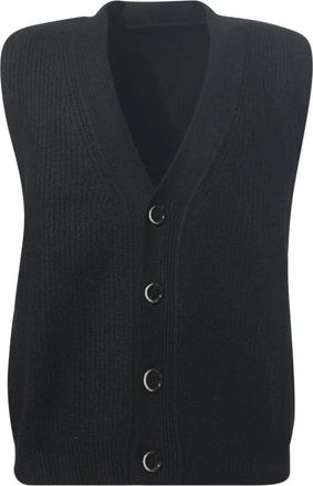 Nine In The Morning Buttoned Cardigan - Heren - Spencers - Zwart - L - Wol - Truien & Vesten