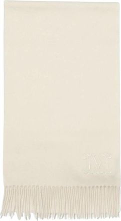 Max Mara Luxueuze Zachte Kasjmier Sjaal - Dames - Wintersjaals - Wit - ONE Size - Kasjmier - Accessoires