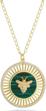 Sphera Milano Bee Medallion Necklace in Yellow Gold at Nordstrom Rack
