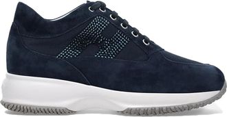 Hogan Stijlvolle Sneakers voor Dames - Dames - Sneakers - Blauw - 39 EU - Leer - Schoenen