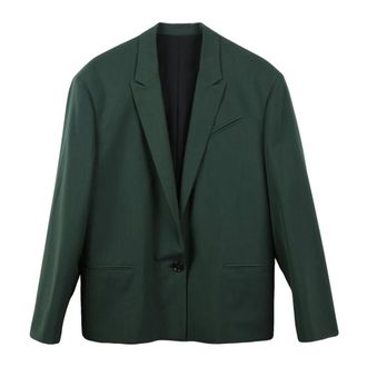 Philosophy di Lorenzo Serafini Giacca Dritta - Dames - Jassen - Groen - Maat: XS Wol