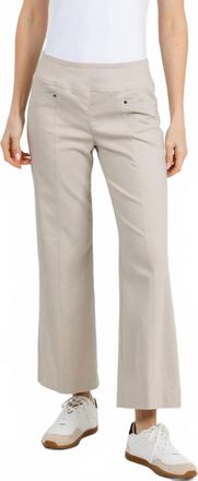 Elliott Lauren Stretch Wide Leg Pants In Khaki
