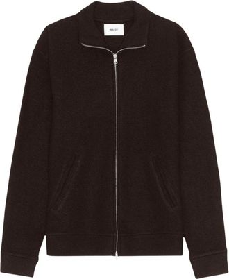 Nn.07 Boiled Full Zip - Heren - Vesten met rits - Bruin - S - Wol - Hoodies & sweatvesten