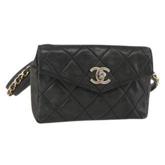 Chanel Pre-owned Belt Bags, female, Black, Size: ONE SIZE Pre-owned Vintage Waist Bag