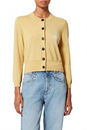 Isabel Marant Newton Iconic Cardigan In Light Yellow