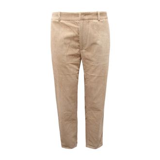 Moncler Slim-fit Trousers, male, Beige, L, Velvet Trousers