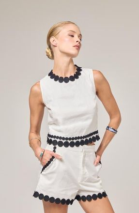 BTB Los Angeles Lagos Dot Short in Ivory/black at Nordstrom, Size Small