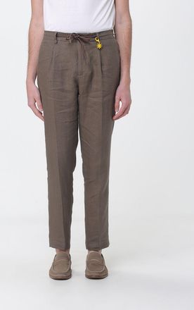 Manuel Ritz Pantaloni slim fit in lino con coulisse