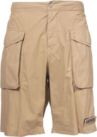 Aspesi Cargo Katoenen Bermuda Shorts - Heren - Korte Broeken - Beige - XL - Katoen - Korte Broeken