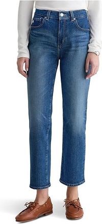 AG - Adriano Goldschmied Brinley Mid-Rise Straight Crop in Owens Valley Womens Jeans Owens Valley : 32 27, Cotton/Denim/Elastane