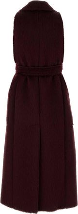 Max Mara Womens Burgundy Eco Fut Abbozzi1234 Vest Ciliegia Cappotti Coat