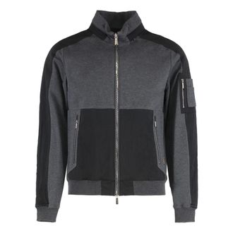 Moorer Zip-throughs, male, Gray, M, Hoodie with zipper in cotton