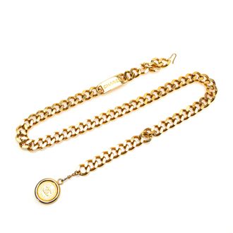 Chanel Vintage Gold Plated Medallion Chain Belt