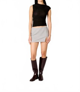 Nia Zella Front Slit Skort In Grey