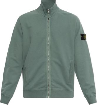 Stone Island Turtleneck Sweatshirt - Heren - Vesten met rits - Groen - 2XL - Katoen - Hoodies & sweatvesten