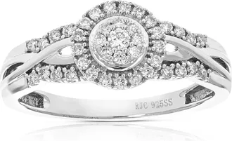 Vir Jewels 1/4 cttw Lab Grown Diamond Ring in Sterling Silver For Women
