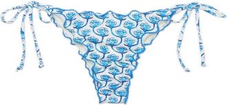 MC2 Saint Barth Blue Printed Bikini Bottom Swimwear