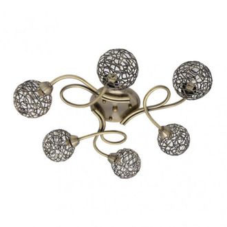 Fabrilamp Fabrilamp - Plafon De 6 Luces Modelo Lyon Cuero