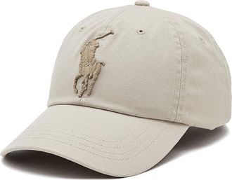 Polo Ralph Lauren Big Pony Twill Ball Mens Cap Mens Caps Stoneware Grey, Cotton/Leather