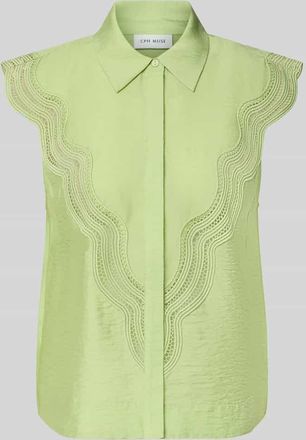 Copenhagen Muse Blusentop mit Lochstickerei Modell COLE in Hellgruen, Gr&ouml;&szlig;e XL