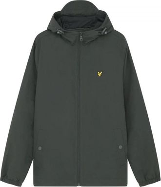Lyle & Scott Zip Through Hooded Jacket - Heren - Zomerjassen - Groen - M - Leer - Jassen
