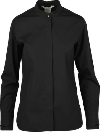 Max Mara Overhemden, Dames, Zwart, S, Katoen, Otranto Camicia Coreana