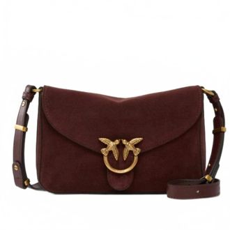 Pinko Love Satchel Mini Suede - - Bags - Donna - Rosso - ONE SIZE
