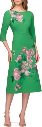 Kay Unger Greta Floral Embroidered Gown in Clover at Nordstrom, Size 16
