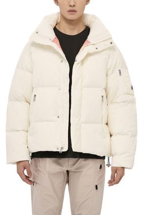 AlphaStyle Leverett Cropped Down puffer in White at Nordstrom, Size X-Large