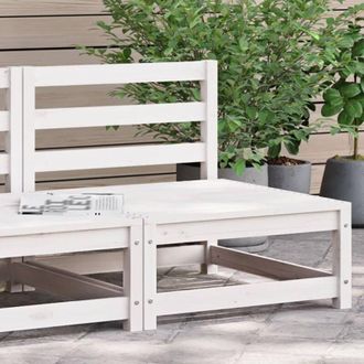 vidaXL Vidaxl - Divano Giardino Senza Braccioli Bianco 70x70x67cm Massello Pino