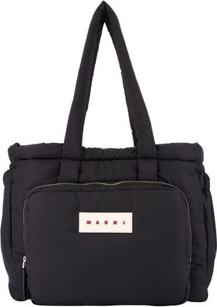 Marni Puffy Quilted Tote Bag Black