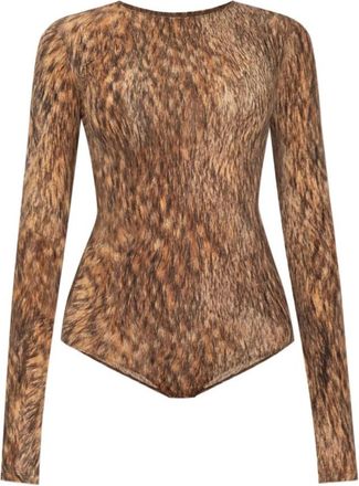 Maison Margiela Tops, Dames, Bruin, L, Body