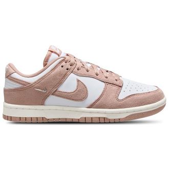 Nike Womens Dunk Low - Shoes Particle Pink/White/Metallic Silver Size 10.0