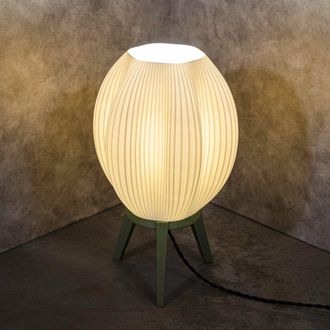 Jonathan Y Designs Wavy 16.5 Modern Contemporary Plant-Based PLA 3D Printed Dimmable LED Table Lamp, White