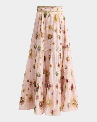 Camilla High Waisted Tiered Skirt