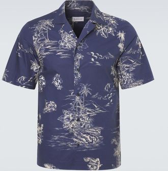 Moncler Printed cotton bowling shirt