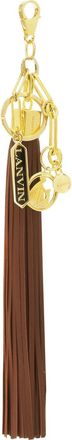 Lanvin leather-tassel bag charm - women - Bos Taurus/Brass - One Size - Brown