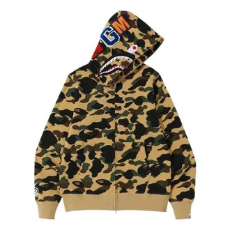 A Bathing Ape 1st Camo Shark Full Zip Hoodie Yellow 1K20-115-009-YELLOW