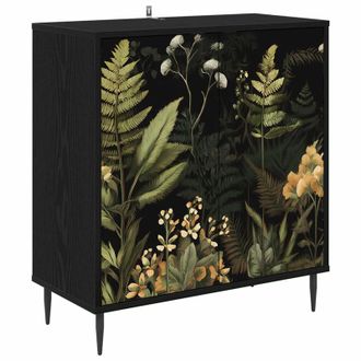 vidaXL Aparador Rhenen Roble Negro 69 X 33 X 76 Cm Vidaxl